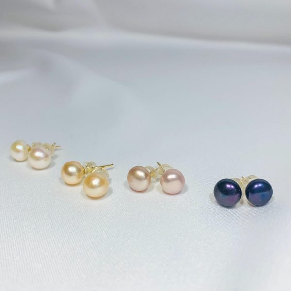 ⁦PINK PEARL EARRINGS⁩ – תמונה ⁦3⁩
